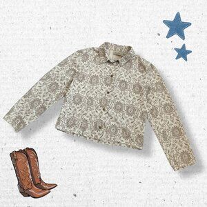 Vintage Woman's Suede Western Long Sleeve Blouse